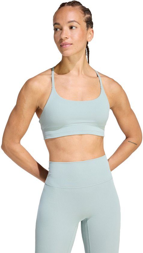 Adidas Performance Adidas All Me Rib Light Support Long Line Bra - Women - Green