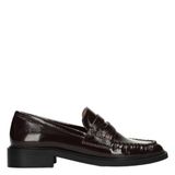 POSH by Poelman Bella lakleren loafers met blokhak bordeaux