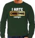 Bellatio Decorations Shoppartners Bv Foute Kersttrui / sweater - I hate Christmas songs - Haat aan kerstmuziek / kerstliedjes - groen voor heren - kerstkleding / kerst outfit XXL
