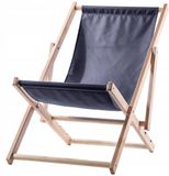KADAX Ligstoel, strandstoel van hout, zonnebed tot 120 kg, ligstoel van beukenhout, houten klapstoelen, strandstoel, klapstoel voor strand, houten ligstoel (donkerblauw)