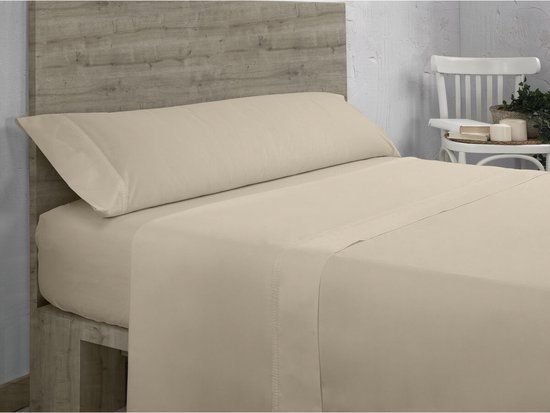 Onderlaken Alexandra House Living QUTUN Taupe 105 x 200 cm