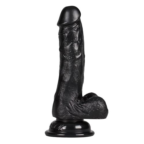 Ouch! Realistic 8 Inch Strap On Black - Zwart - 8714273577580