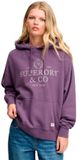 Superdry Luxe Casual Relaxed Hoodie Dames Vintage Smoke Purple