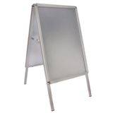 Merkloos / Sans marque A2 Zilveren Raad Aluminium Chrome Ronde Kennisgeving Vertoning Winkel Retail 910X463X700mm