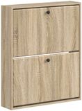 vidaXL Wandgemonteerde Schoenenkast BREDA 71 x 17 x 86 cm Bewerkt hout
