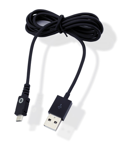 muvit USB datakabel met Micro-USB - zwart - 2.1 Amp - 1.2m
