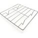 PARENCE. Vierkante grill voor heteluchtfriteuse - 20 x 20 cm - Roestvrijstalen accessoires