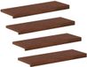 vidaXL - Trap - Tread - 4 - st - 70 - x - 30 - x - 2 - cm - Donkerbruin - Massief - Eikenhout