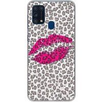 Samsung Galaxy M31 baiser leopard bedrukt siliconen hoesje