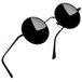 Joopin Lunettes de soleil rondes Hommes Femmes Polarisé Protection UV Vintage Monture en métal Lunettes de soleil hippie Hommes Femmes (Noir)