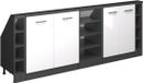 Vicco R-Line Keukenkast voor schuine wand – 210 cm Set van 5 Wit hoogglans/antraciet