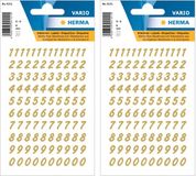 Herma feuille d'autocollants - chiffres - 416x - 0-9 - doré - 8 mm - autocollants