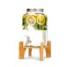 Wintem - Glazen drankdispenser 8 liter met roestvrijstalen kraan voor water en dranken, grote capaciteit voor thuis en evenementen, gebruik met geïntegreerde theezeef, design