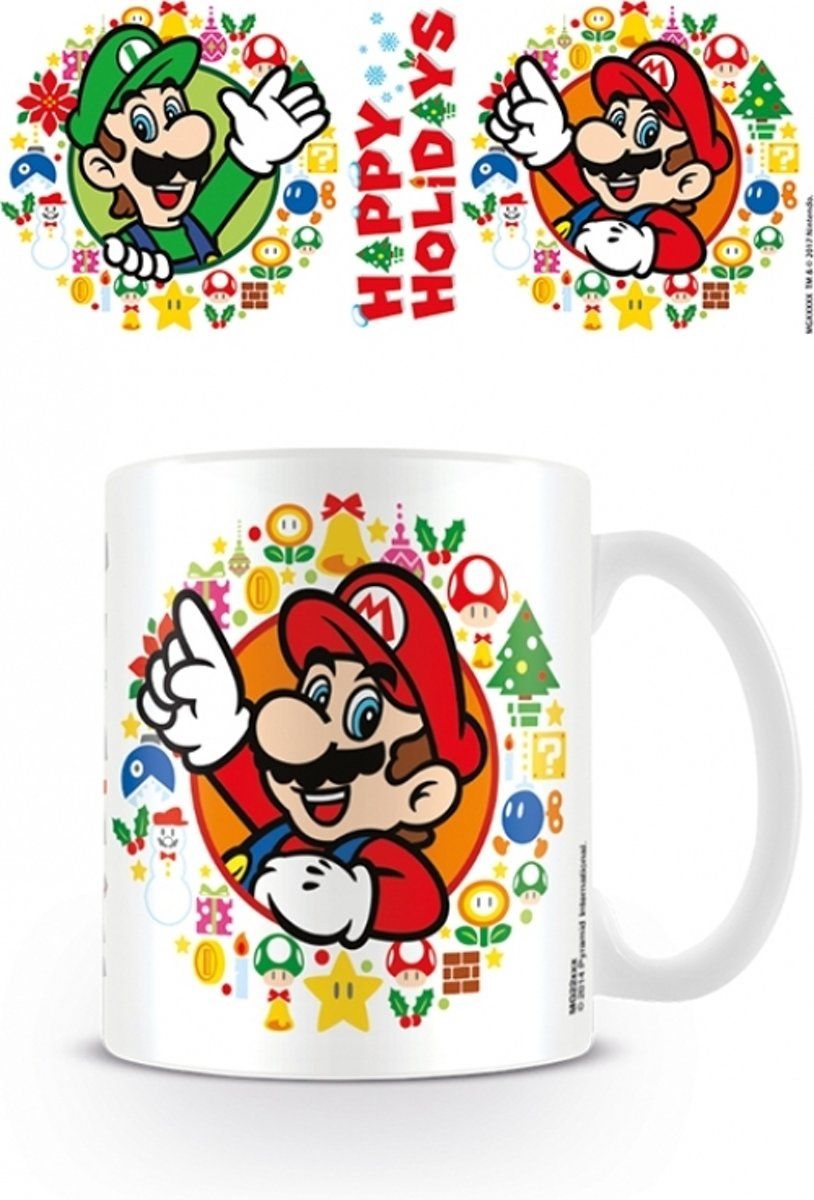 Pyramid International Super Mario Mug - Happy Holidays - 5050574249331