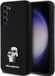 Karl Lagerfeld - Étui en silicone Karl & Choupette Metal - Samsung Galaxy S24+ - Noir