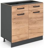 Vicco R-Line Keukenonderkast – 80 cm Krachtige eik goud
