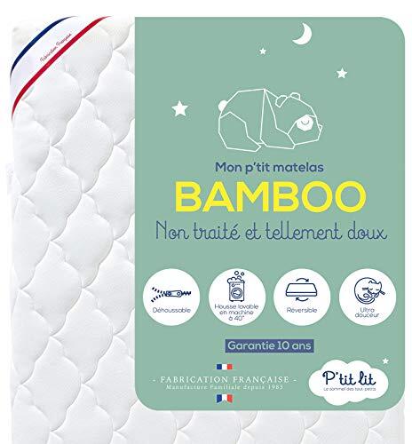 P'TIT LIT - Bamboo Baby Matras - 70x140 cm - Zachte en Absorberend Viscose - Vrij van Chemische Behandelingen - Oeko-Tex® - EU-product