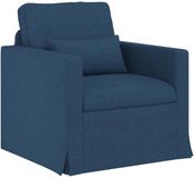 vidaXL Bank Blauw Stof 78 x 78 x 80 cm
