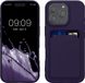 kwmobile telefoonhoesje geschikt voor Apple iPhone 16 Pro - Hoesje met pasjeshouder - TPU case in Baltisch blauw