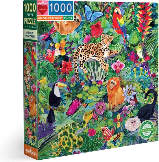 eeBoo Amazone regenwoud Puzzel - 1000 stukjes