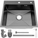 Stanew – Évier de cuisine 1 bac en acier inoxydable 40x45 cm – Drainage rapide sans stagnation – Coins R10 pour nettoyage facile – Montage par le dessus
