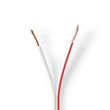 Nedis CABR1500WT1000 Câble de haut-parleur 100 m Rouge, Blanc