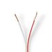 Nedis CABR1500WT1000 Câble de haut-parleur 100 m Rouge, Blanc