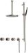 Hotbath Cobber - CW7067 - Ensemble de douche à effet pluie encastré - Nickel brossé