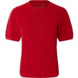 ESMARA® Pull-over ajouré pour femme (rouge, M(38/40))