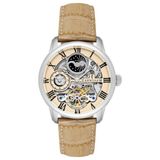 Thomas Earnshaw ES-8006-0D Polshorloge Heren Automatisch Leer Beige Zilverkleurig 44mm