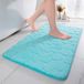 SnelShoppen Tapis de bain Mousse à mémoire de forme Rectangulaire Bleu-vert 43 x 61 cm