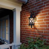 Lucande Wandlamp buiten Marcellino - 3 lichtpunten - IJzer, Glas - H: 52.1 cm - E14 - Roestkleurig, Helder