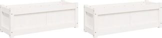vidaXL Jardinière 2 pièces pin massif blanc