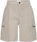 Solid Alann Tate Beige Cargo Shorts Regular Fit Katoen Effen