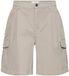 Solid Alann Tate Beige Cargo Shorts Regular Fit Katoen Effen