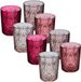 Secret de Gourmet Waterglazen / drinkglazen Ayla - 12x - transparant roze - 350 ml