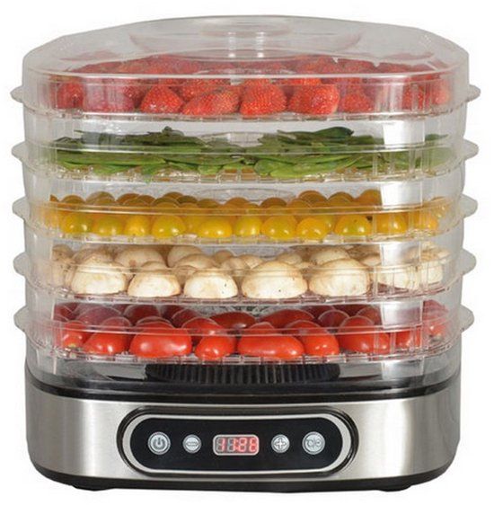 KitchenChef 450W Fruit- en Groentedroger met 5 Dienbladen - secco5ix