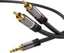 KabelDirekt 797698090061 audio kabel 2 m 2 x RCA 3.5mm Zwart
