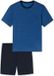 SCHIESSER Heren Pyjama Kort Gestreept Blauw Katoen Maat 48