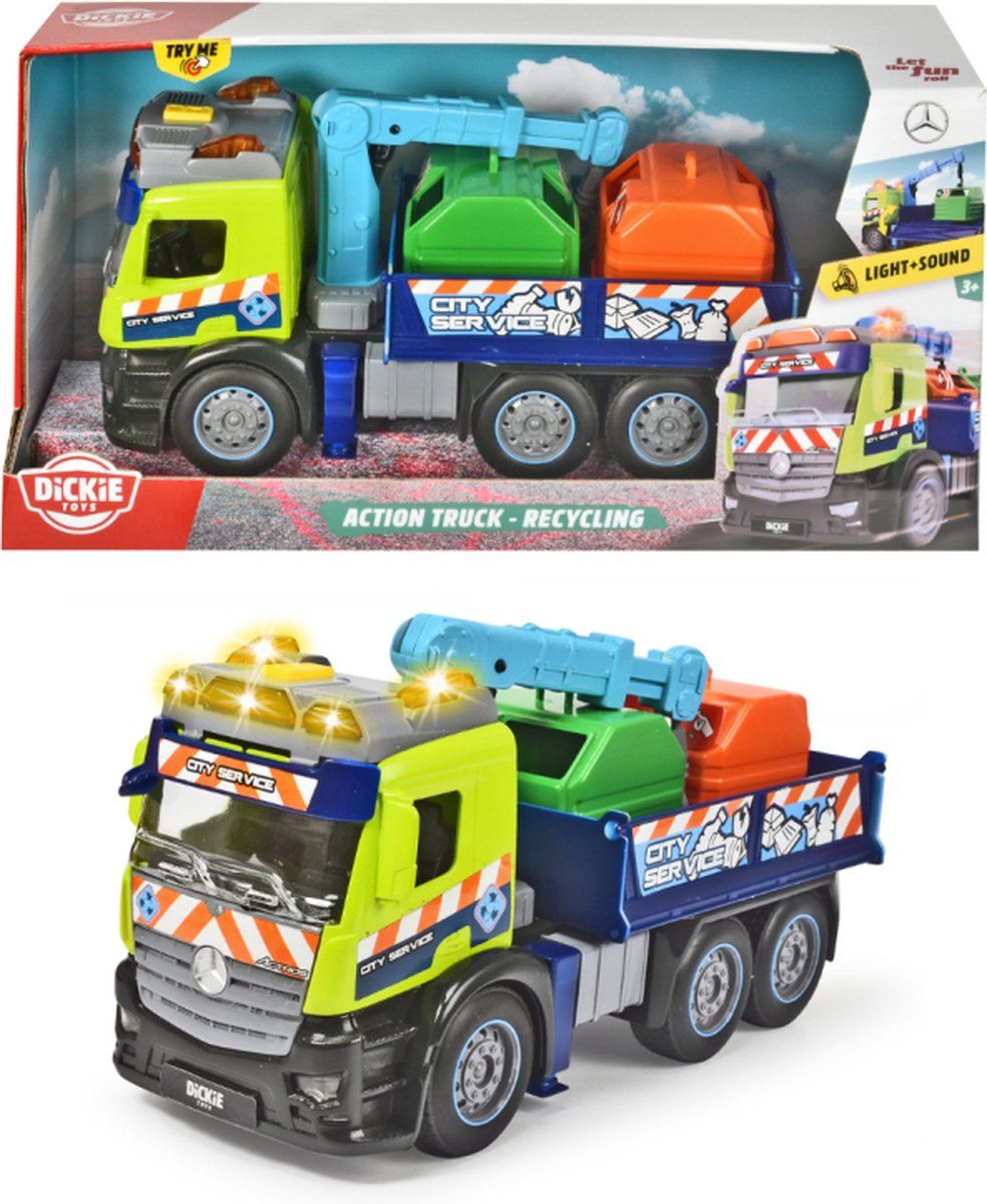 Dickie Toys Mercedes Vuilniswagen Licht + Geluid 26 cm