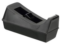 Q-Connect Kunststof plakbanddispenser voor 19 mm x 33 m, antislip onderkant, zwart