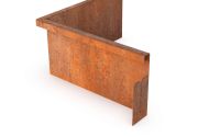 Geroba Afboording Cortenedge Cortenstaal buitenhoek met rand 30x30cm 29cm hoog