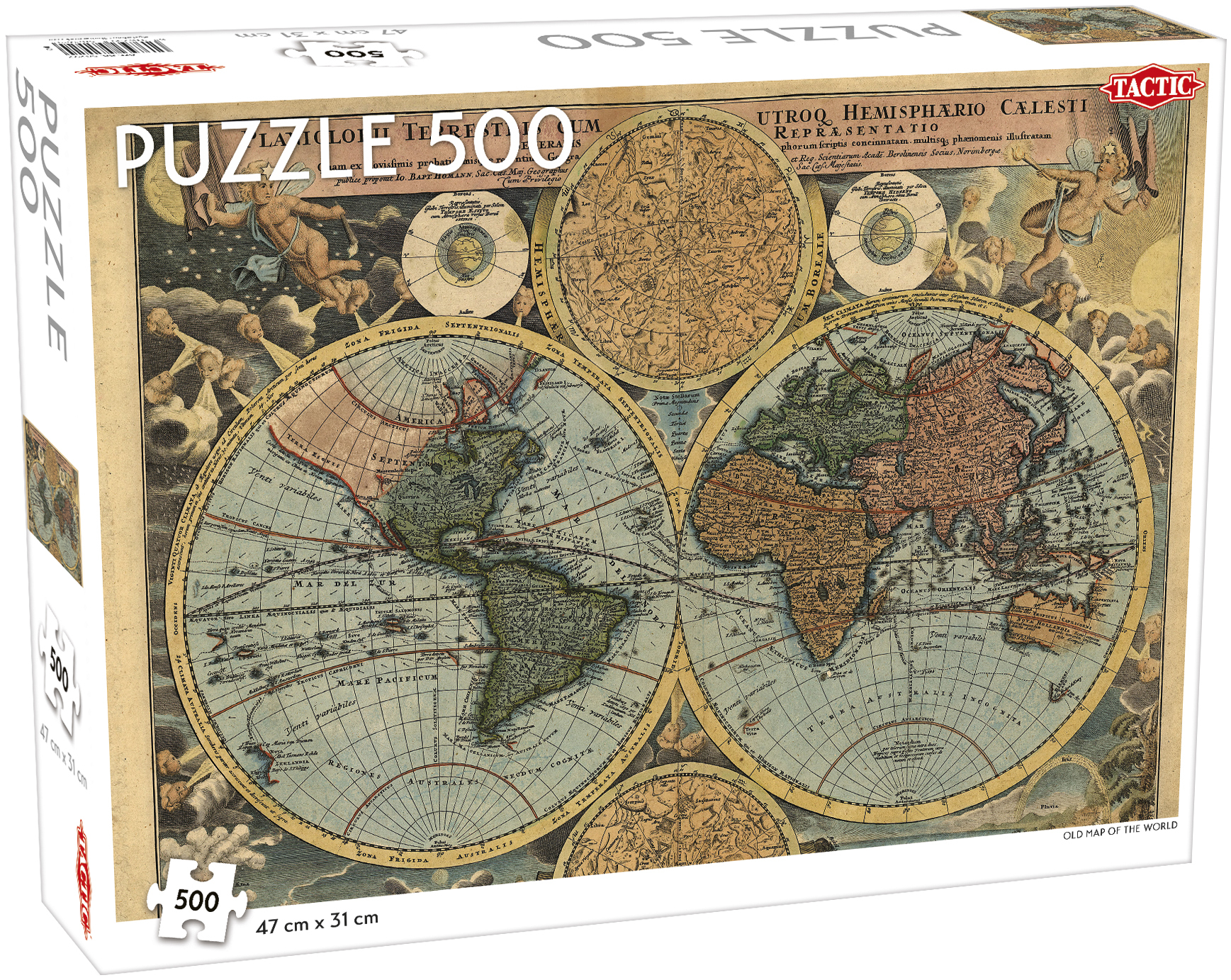 Tactic Old Map of the World 500 Stukjes
