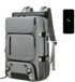 CarryQuest® - Sac à dos de voyage pour femmes - Sac à dos étanche pour ordinateur portable de 16 pouces avec sac à chaussures - Sac à dos de randonnée et de camping - Matériau Oxford - Gris foncé