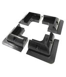 enjoy solar Set van 4 zonnepaneelhoeken, ABS-bevestigingshoeken, zwart
