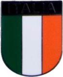 Merkloos 4x stuks Pin broche van vlag Italie 2 x 1.5 cm - Italie feestartikelen