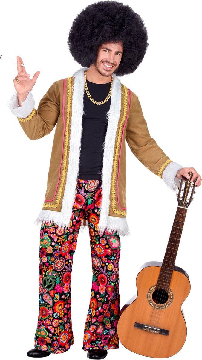 Widmann - Woodstock hippie kostuum voor mannen - L - Volwassenen kostuums