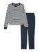 Marc O'Polo Pyjama 'Mix & Match' blauw / wit
