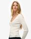 Superdry Essential Doorknoop Top met Lange Mouwen White Taille: 44