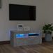 Maison Exclusive - Meuble TV avec éclairage LED, aspect béton gris, 90x35x40 cm